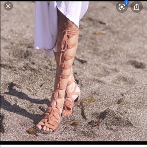 Free People Lace up Sandals